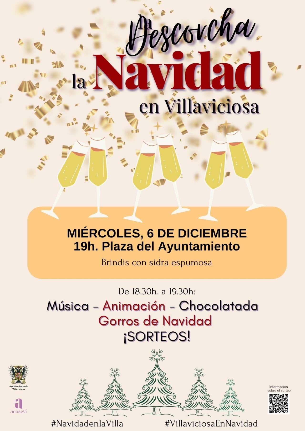 Cartel descorcha la Navidad
