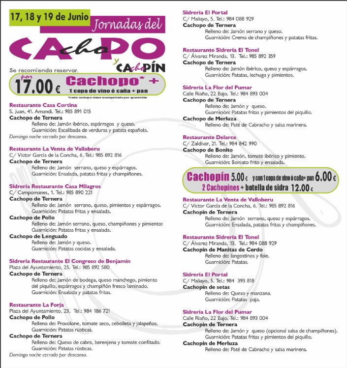 JORNADAS DEL CACHOPO Y CACHOPN