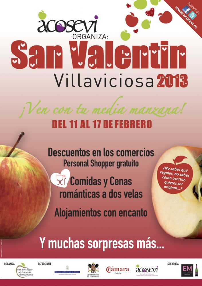 Cartel de campaña San Valentín 2011 Villaviciosa